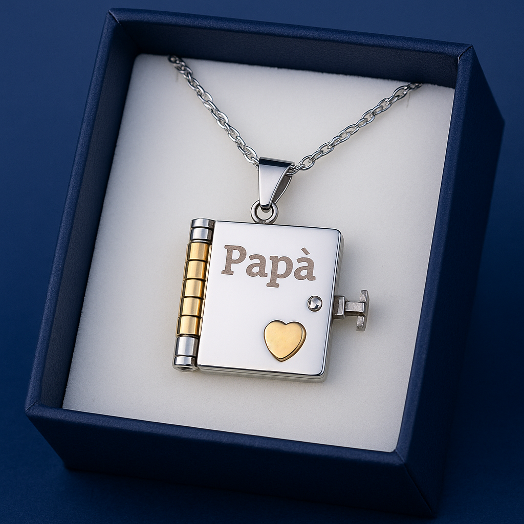 Portachiavi/Collana Book Papà