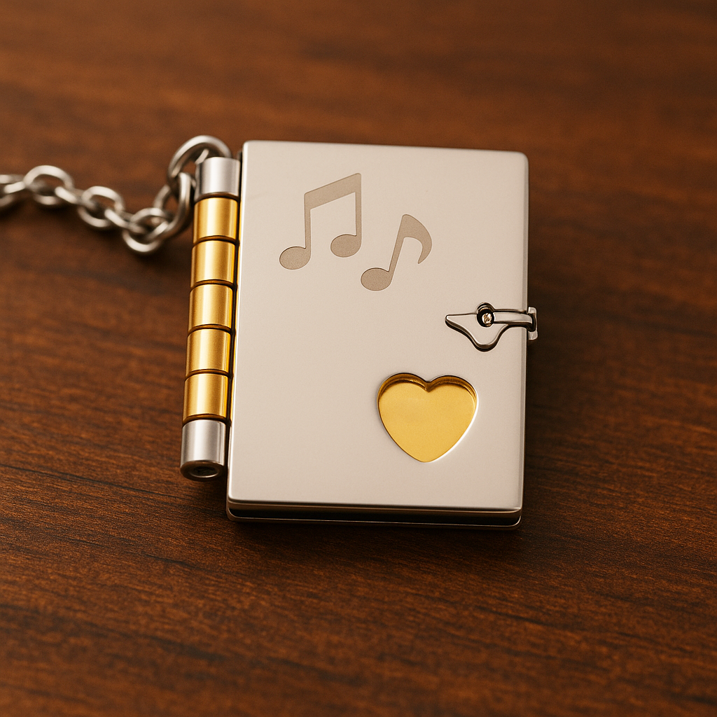 Portachiavi/Collana Book ~ Frase Canzone Quanto Amore sei...