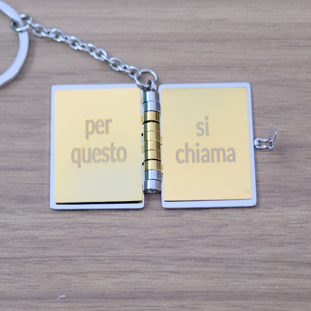 Portachiavi/Collana Book ~ Frase Kung Fu Panda (Ieri è storia, domani è un mistero...)