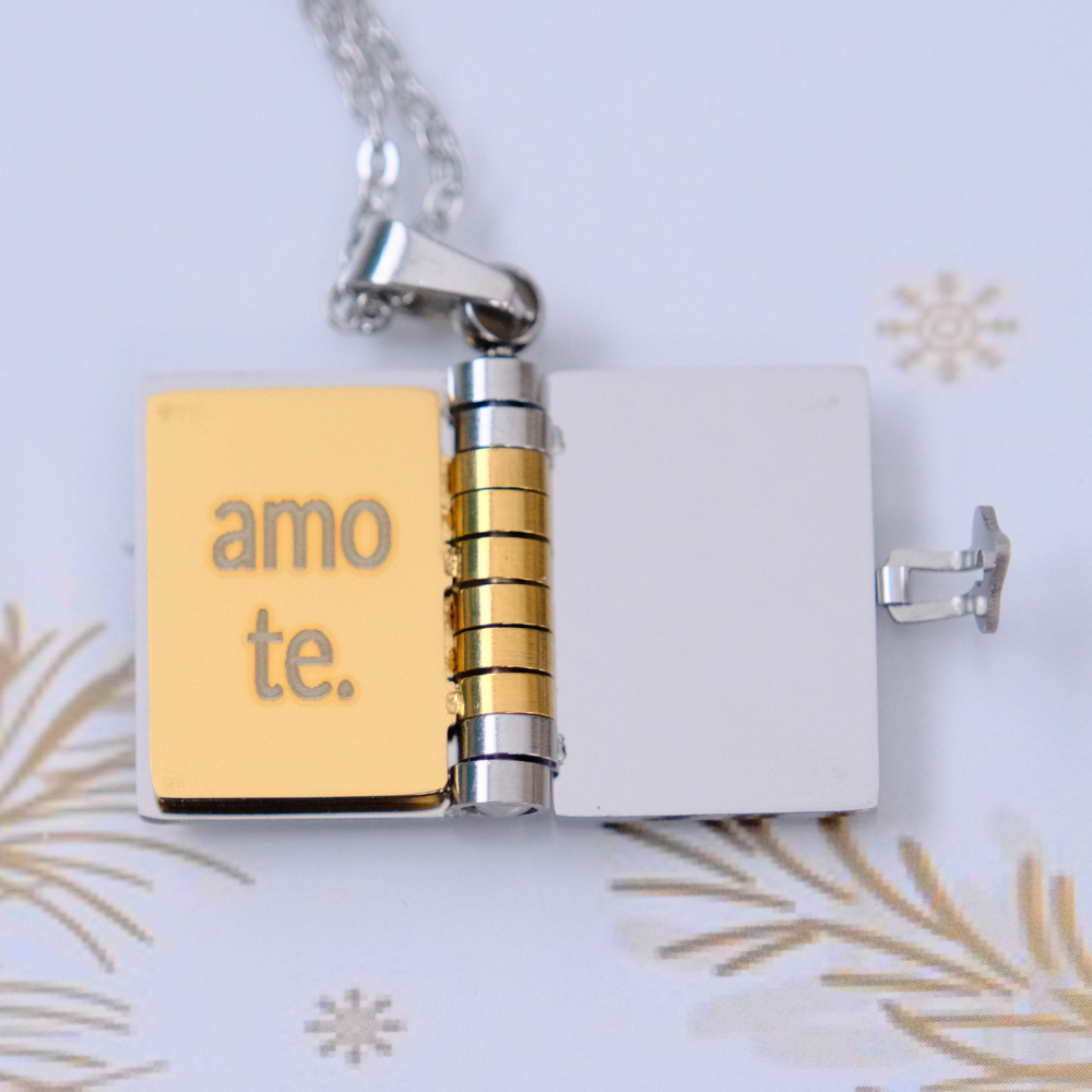 Portachiavi/Collana Book ~ Frase Canzone E... (E... vuoi da bere...)