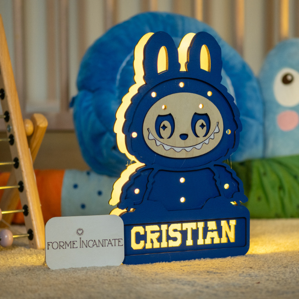 Lampada Coniglietto con Nome Personalizzato