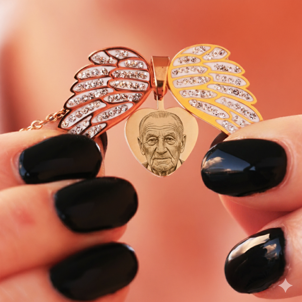 Collana Angelo Mio Con Foto Personalizzata