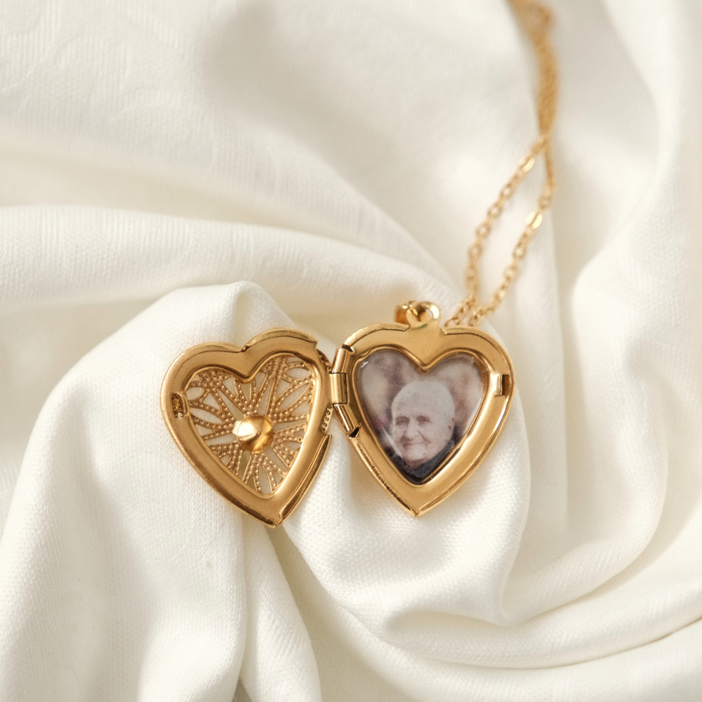 Collana Cuore Piccolo Foto Stampata Personalizzata