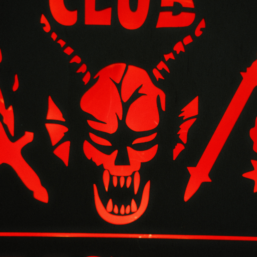 Lampada HELLFIRE PERSONALIZZATA Fan Art - Stranger Things