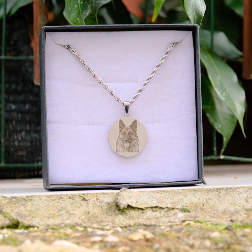 Collana Ciondolo 4 Zampe Foto Incisa