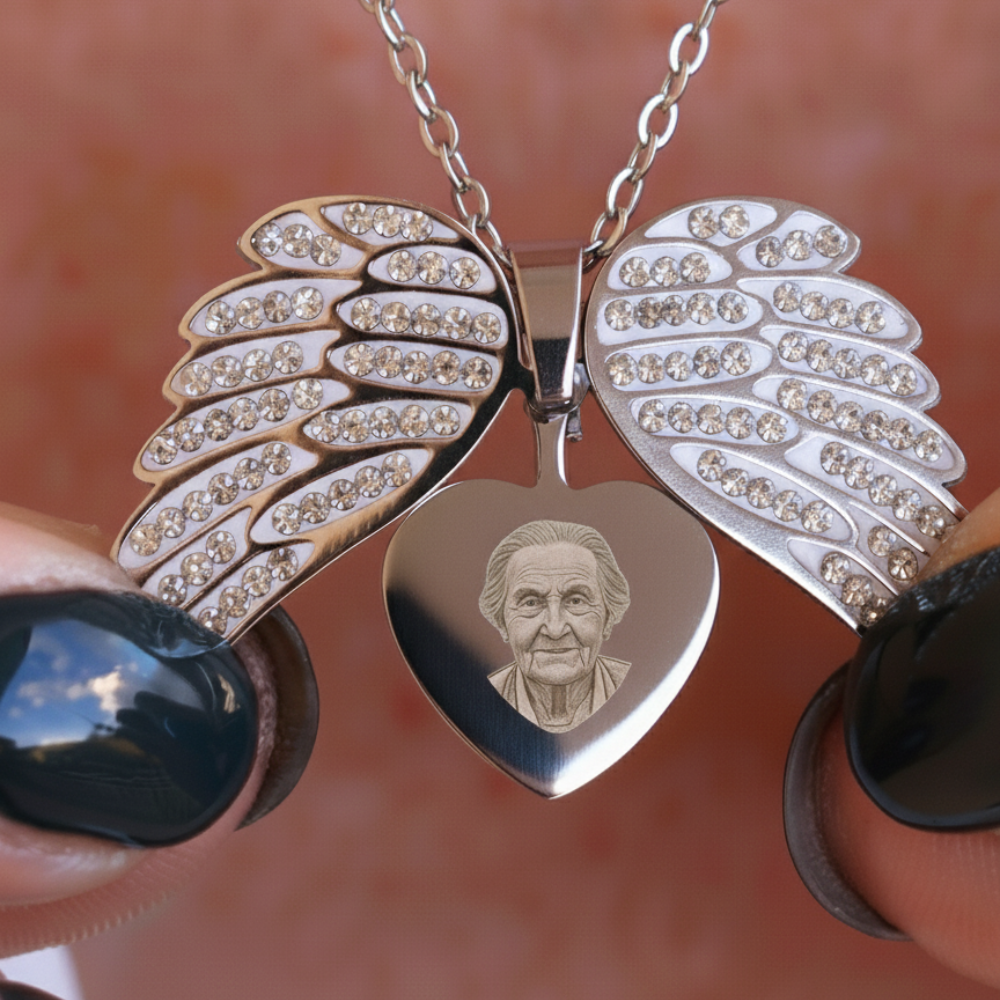 Collana Angelo Mio Con Foto Personalizzata
