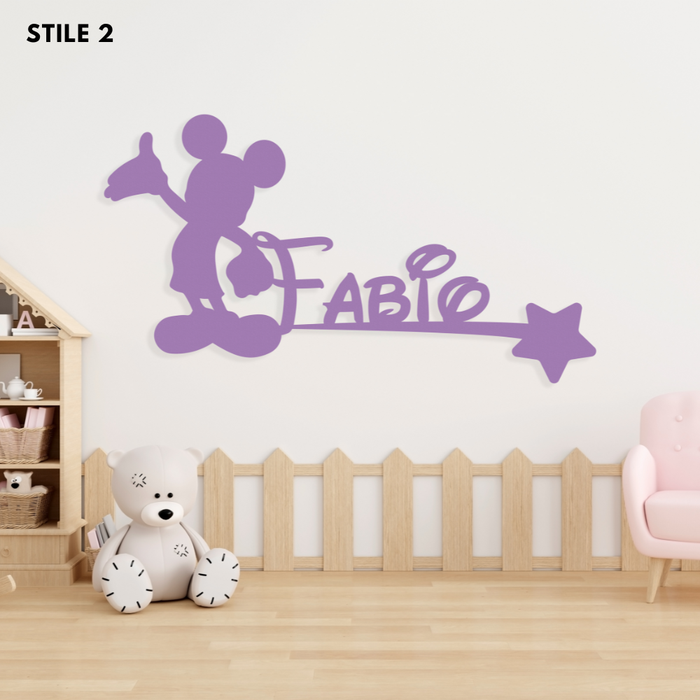 Decoro A Parete Fiabe Nome Personalizzato Bambini