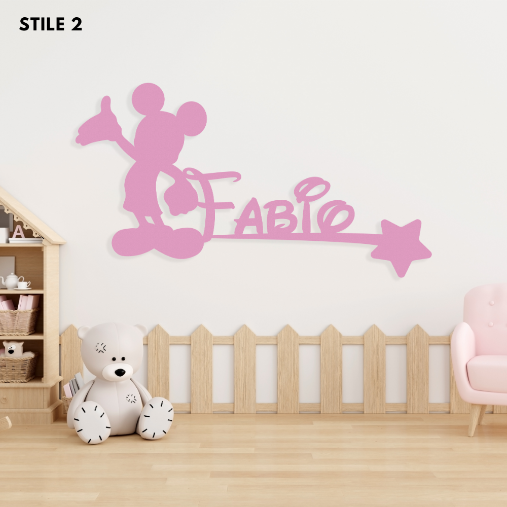 Decoro A Parete Fiabe Nome Personalizzato Bambini