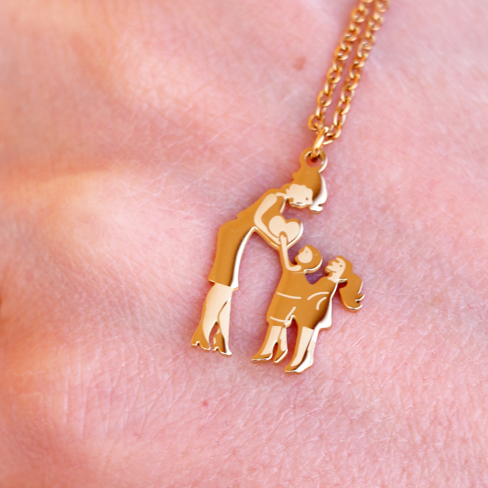 Collana Dono D'Amore "Mamma e Figli"