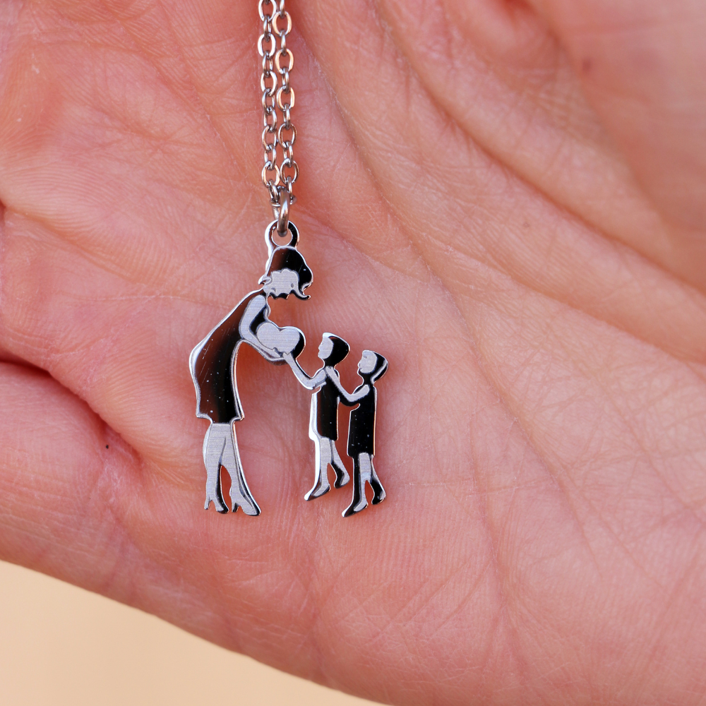 Collana Dono D'Amore "Mamma e Figli"