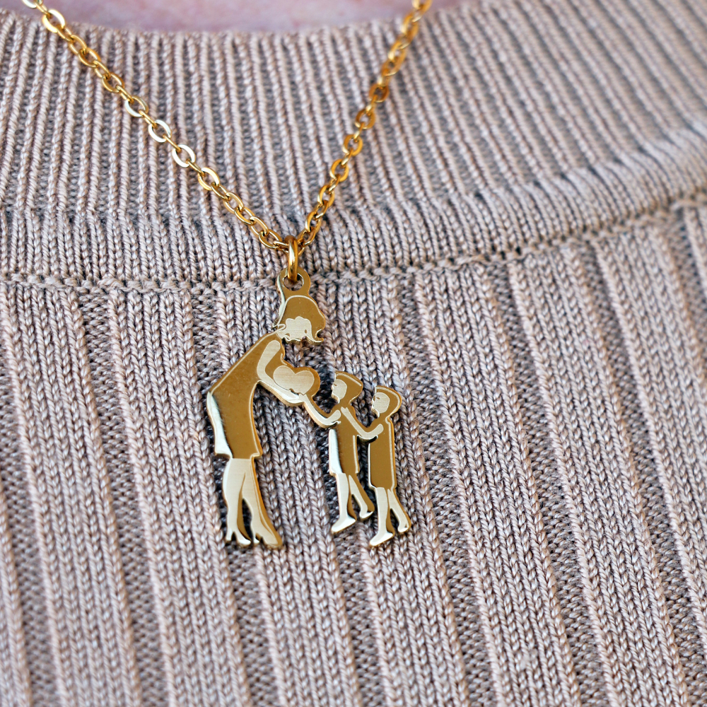 Collana Dono D'Amore "Mamma e Figli"