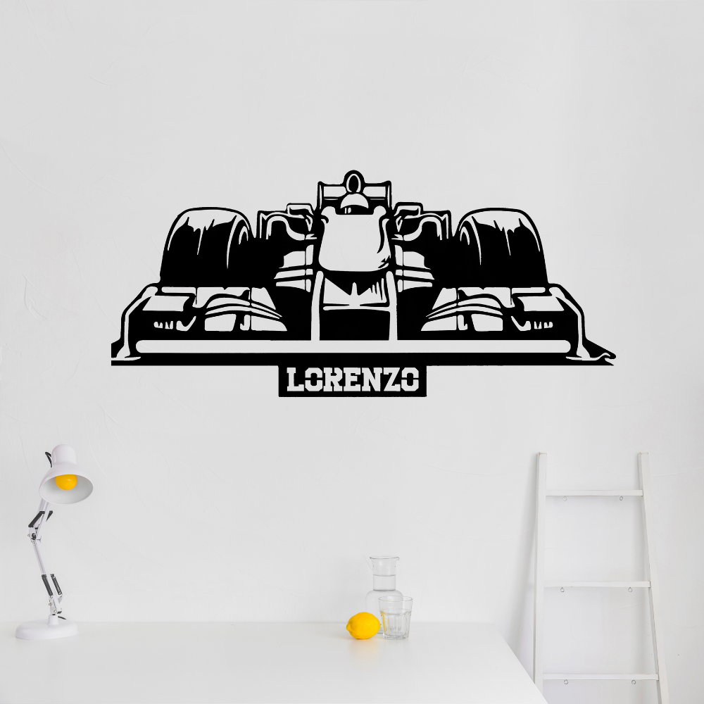 Decoro Formula 1 Personalizzato In Legno A Parete