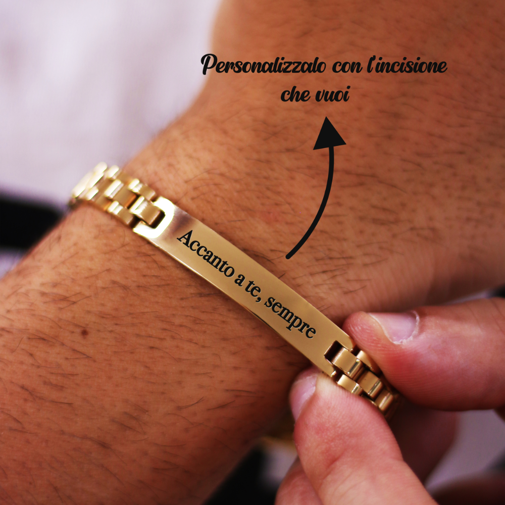 Bracciale Rettangolare Con Incisione Personalizzata