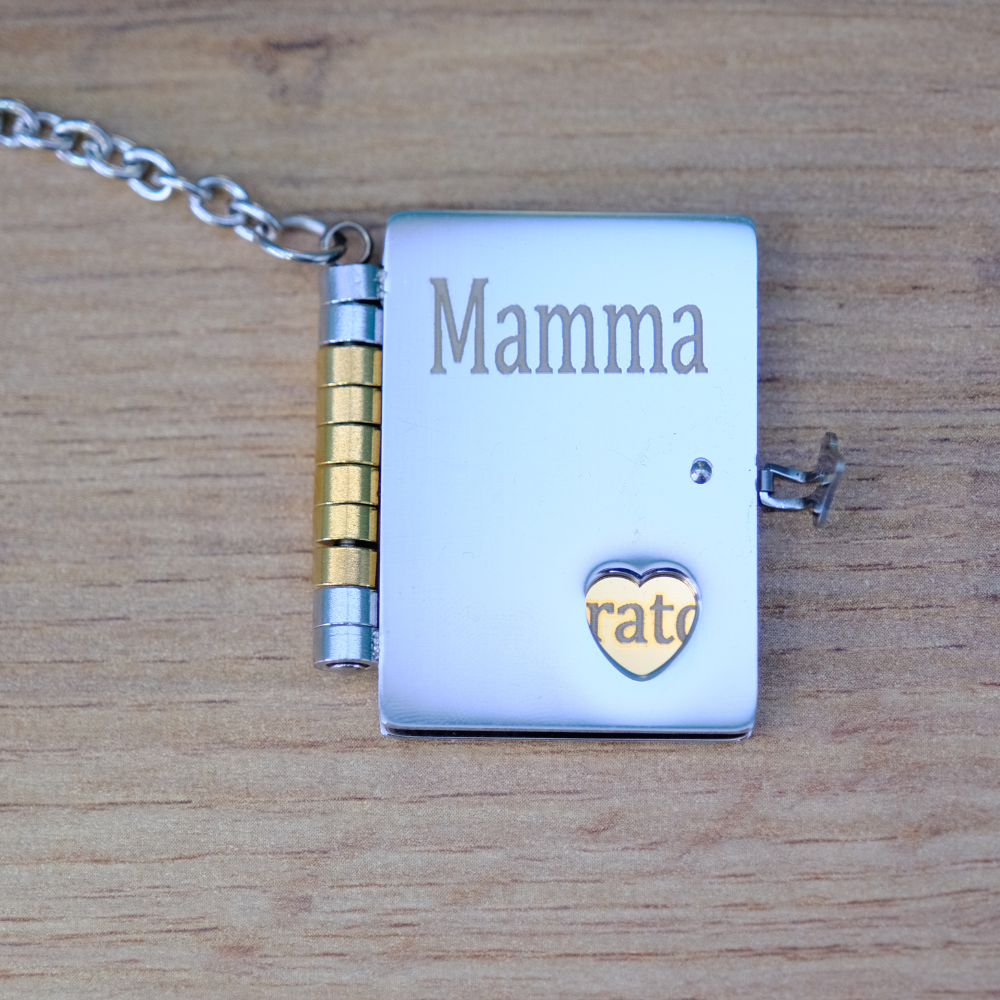 Portachiavi/Collana Book Mamma