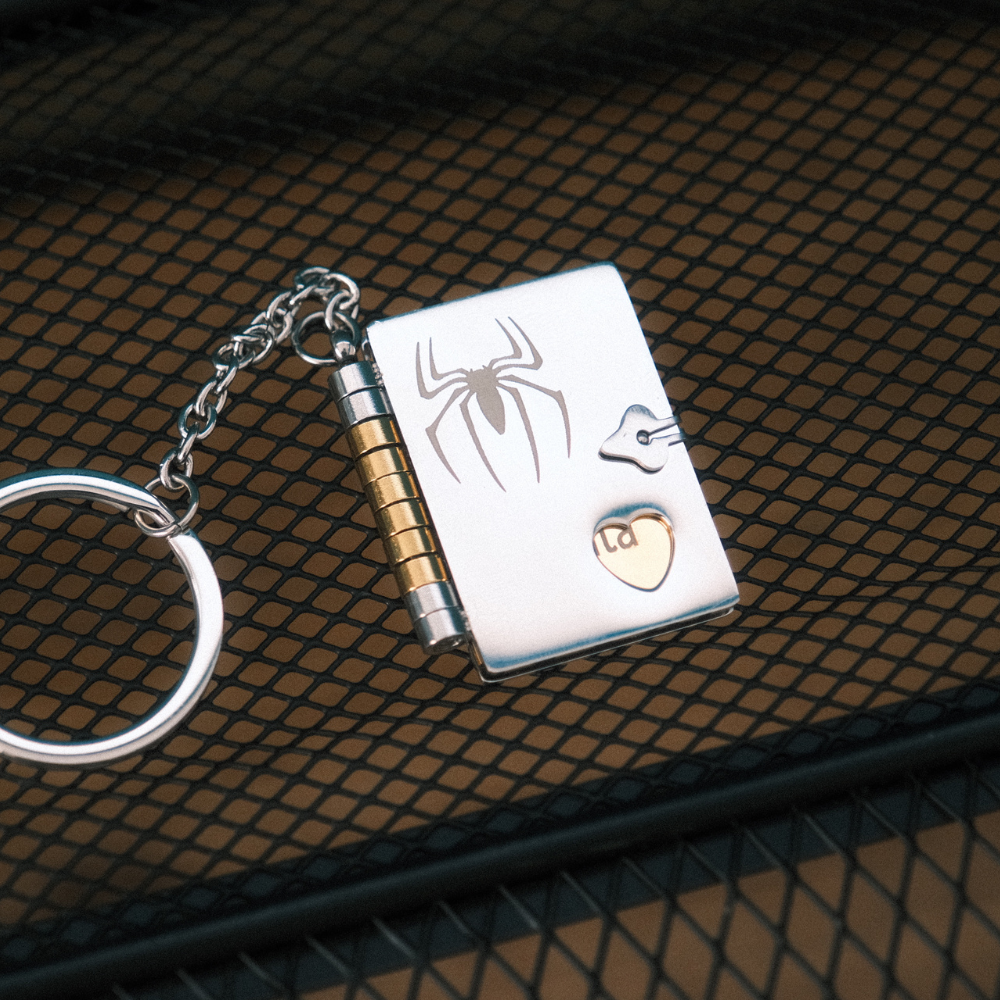 Portachiavi/Collana Book ~ Frase Spider Man
