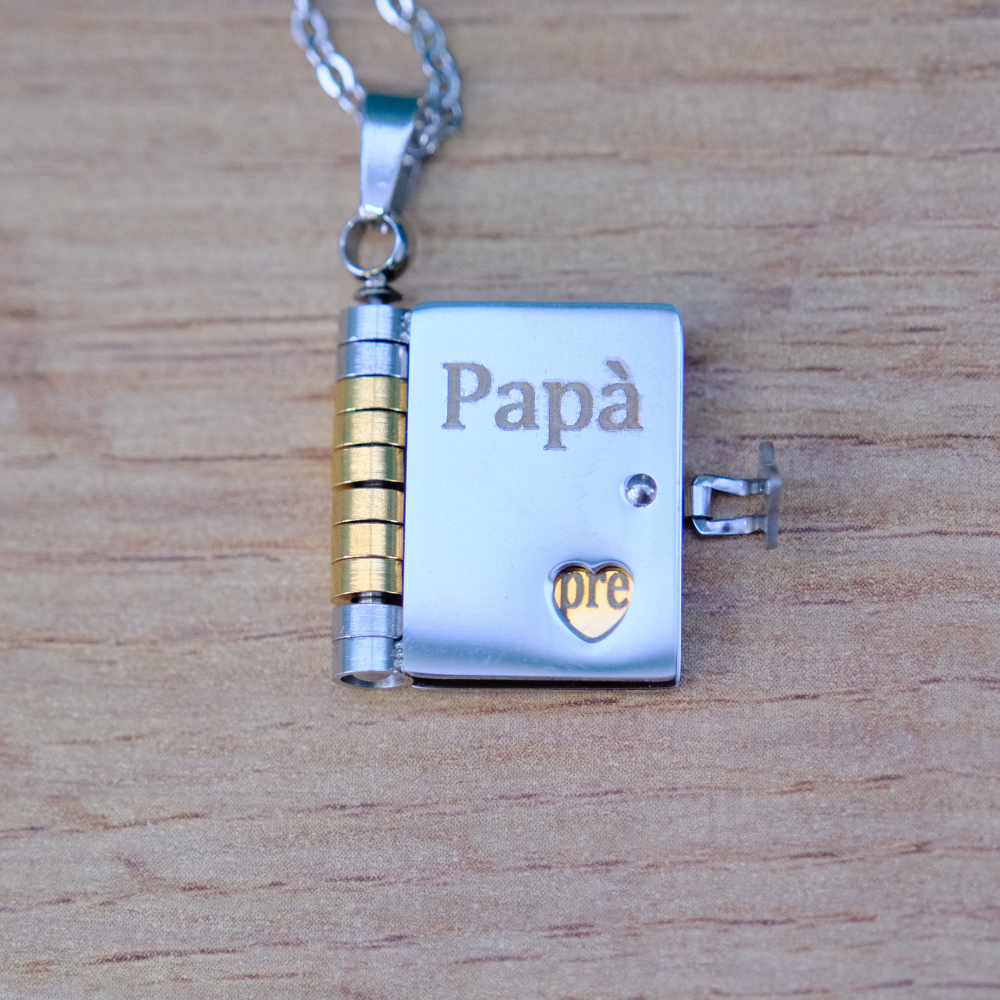 Portachiavi/Collana Book Papà