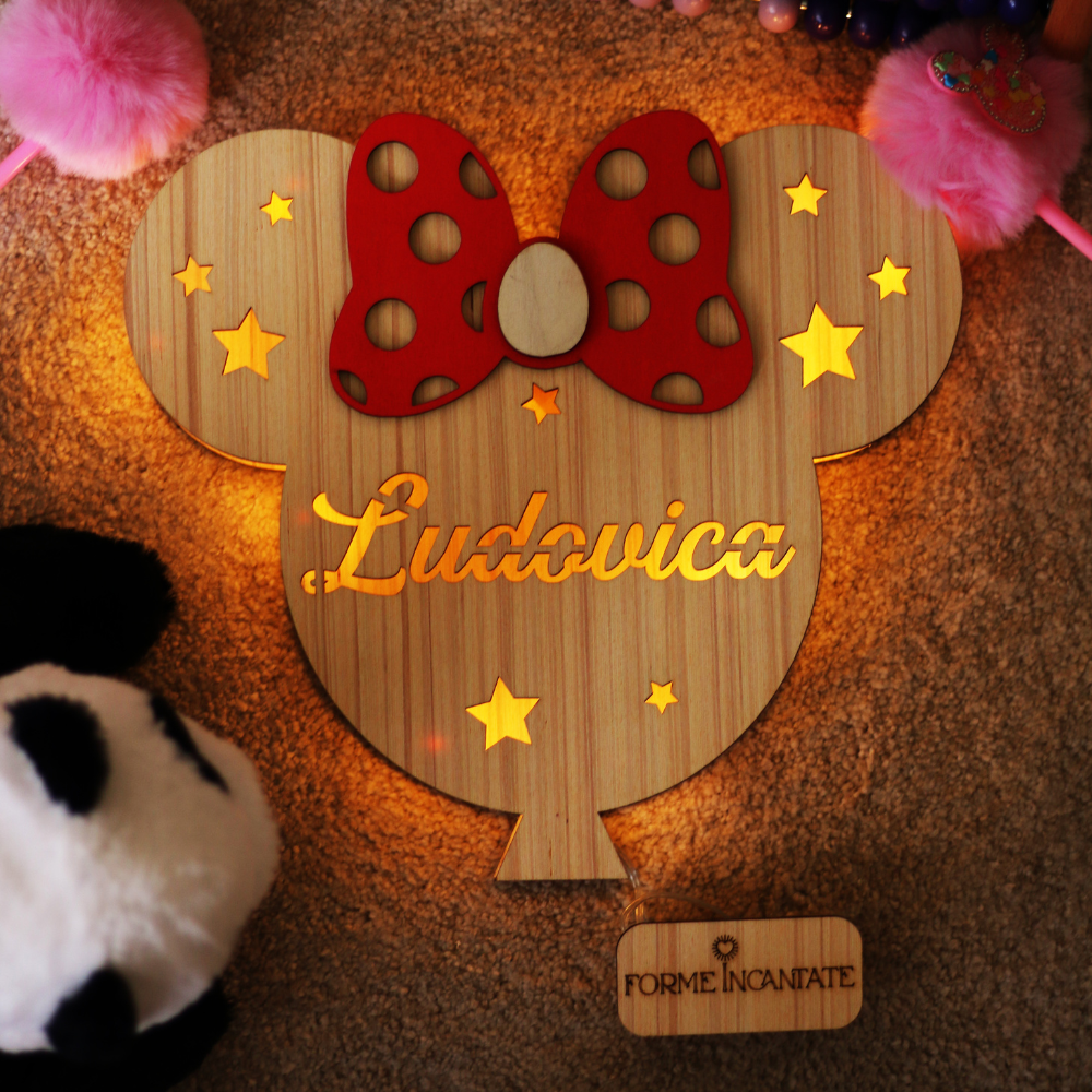 Lampada LED Acrilica 2D Minnie Mouse - Luce Notturna Profumata? Multicolore, Decorazione Cameretta Per Bambini E Adulti Unisex