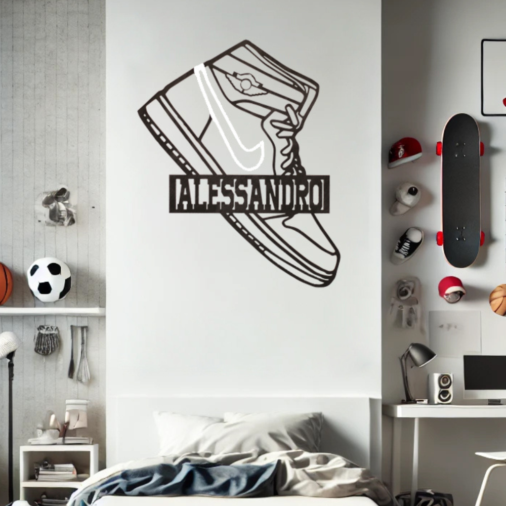 Decoro Jordan Personalizzato In Legno A Parete