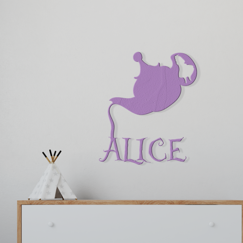 Nome Ispirato Alice In Wonderland In Legno