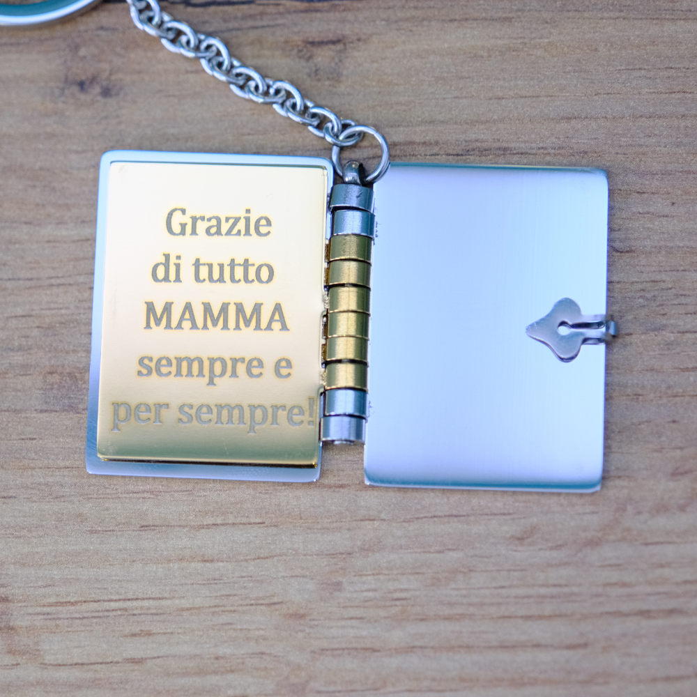 Portachiavi/Collana Book Mamma
