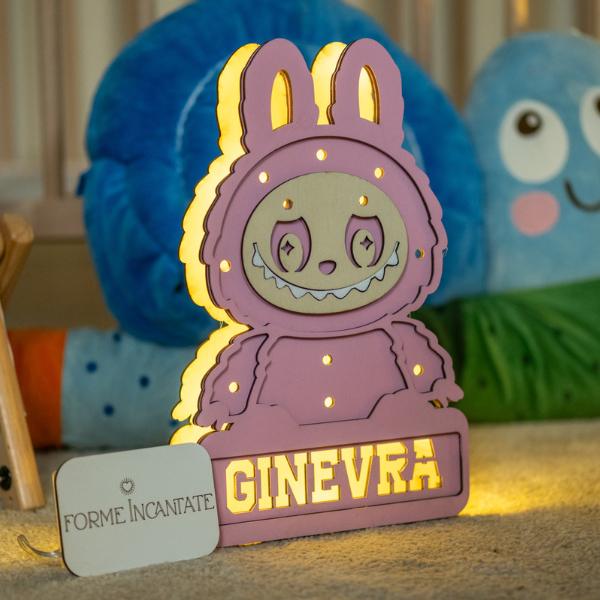 Lampada Coniglietto con Nome Personalizzato