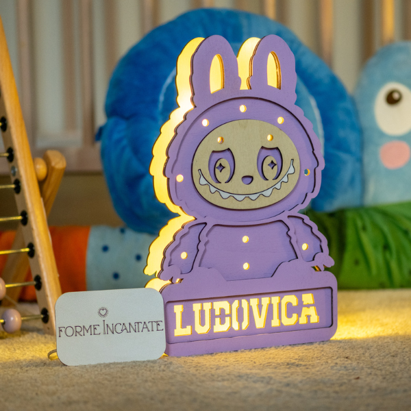 Lampada Coniglietto con Nome Personalizzato