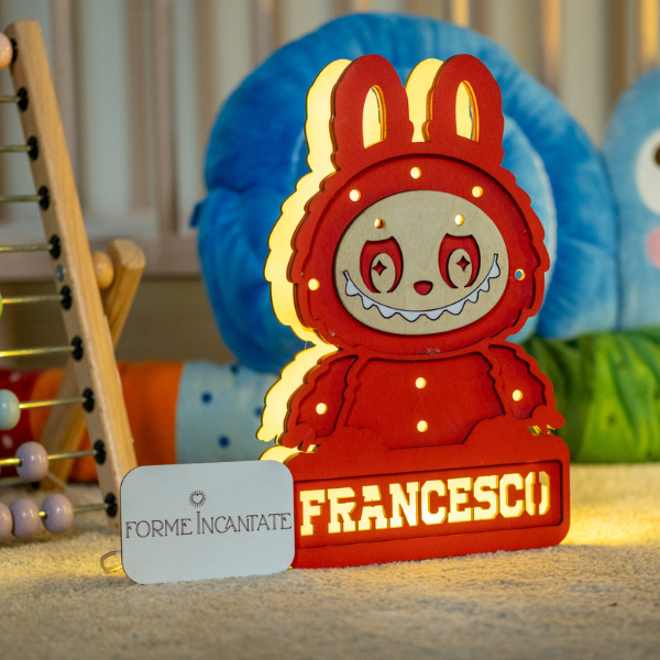 Lampada Coniglietto con Nome Personalizzato