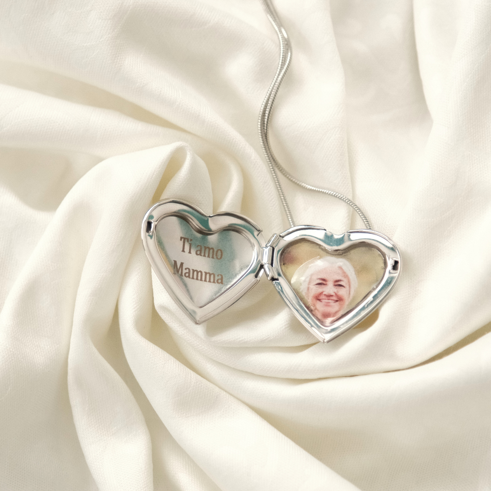Collana Cuore Foto Stampata Personalizzata