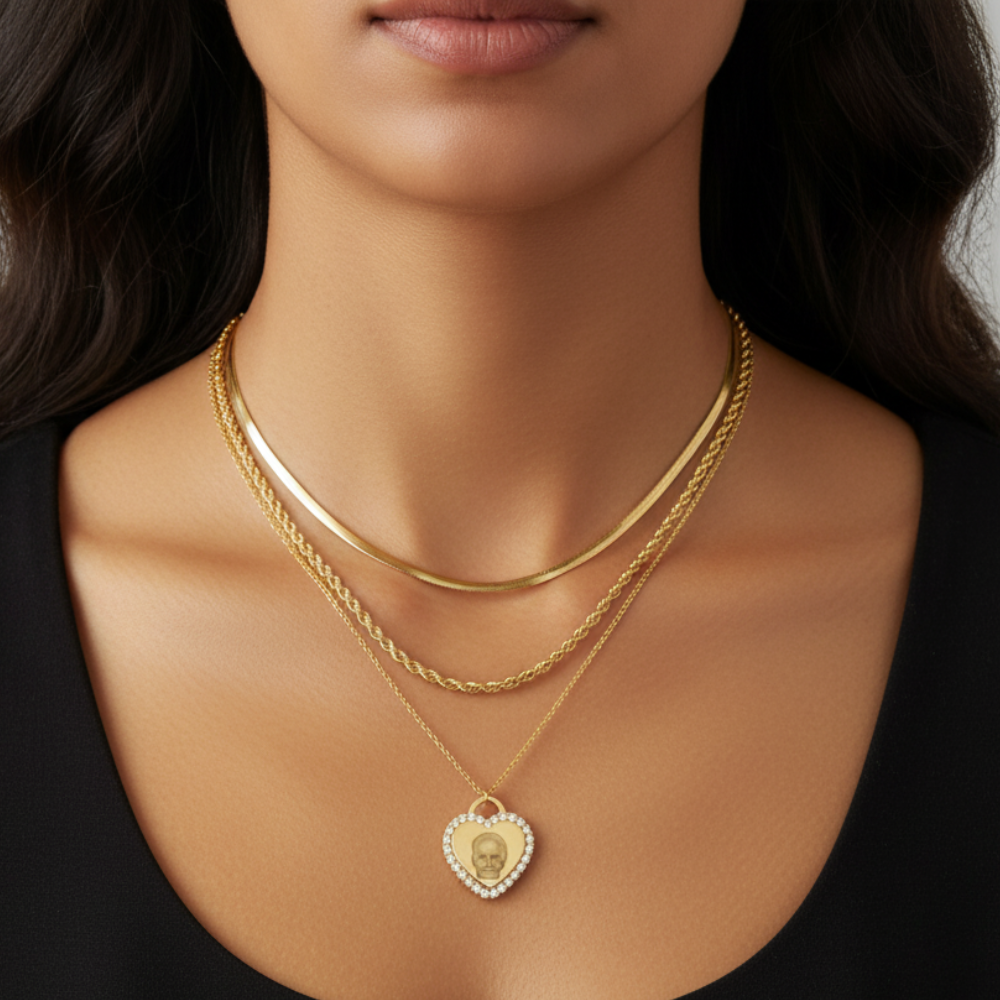 Collana Cuore Foto Incisa Memory