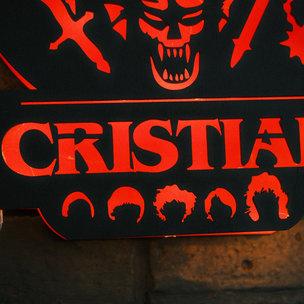 Lampada HELLFIRE PERSONALIZZATA Fan Art - Stranger Things