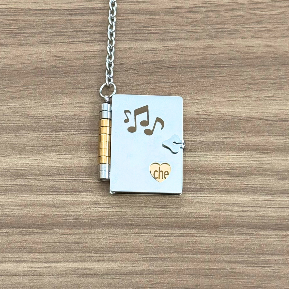 Portachiavi/Collana Book - Frase Per sempre Si