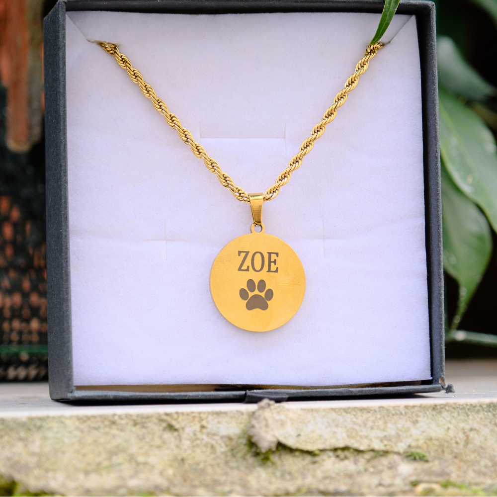 Collana Ciondolo 4 Zampe Foto Incisa