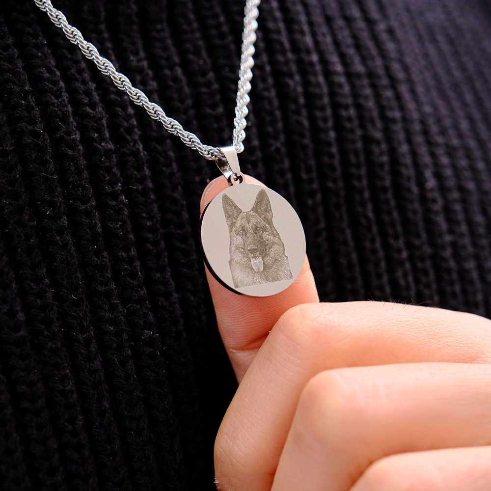 Collana Ciondolo 4 Zampe Foto Incisa