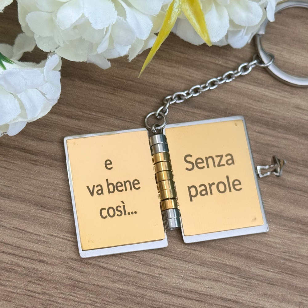 Portachiavi/Collana Book - Ho guardato dentro un emozione