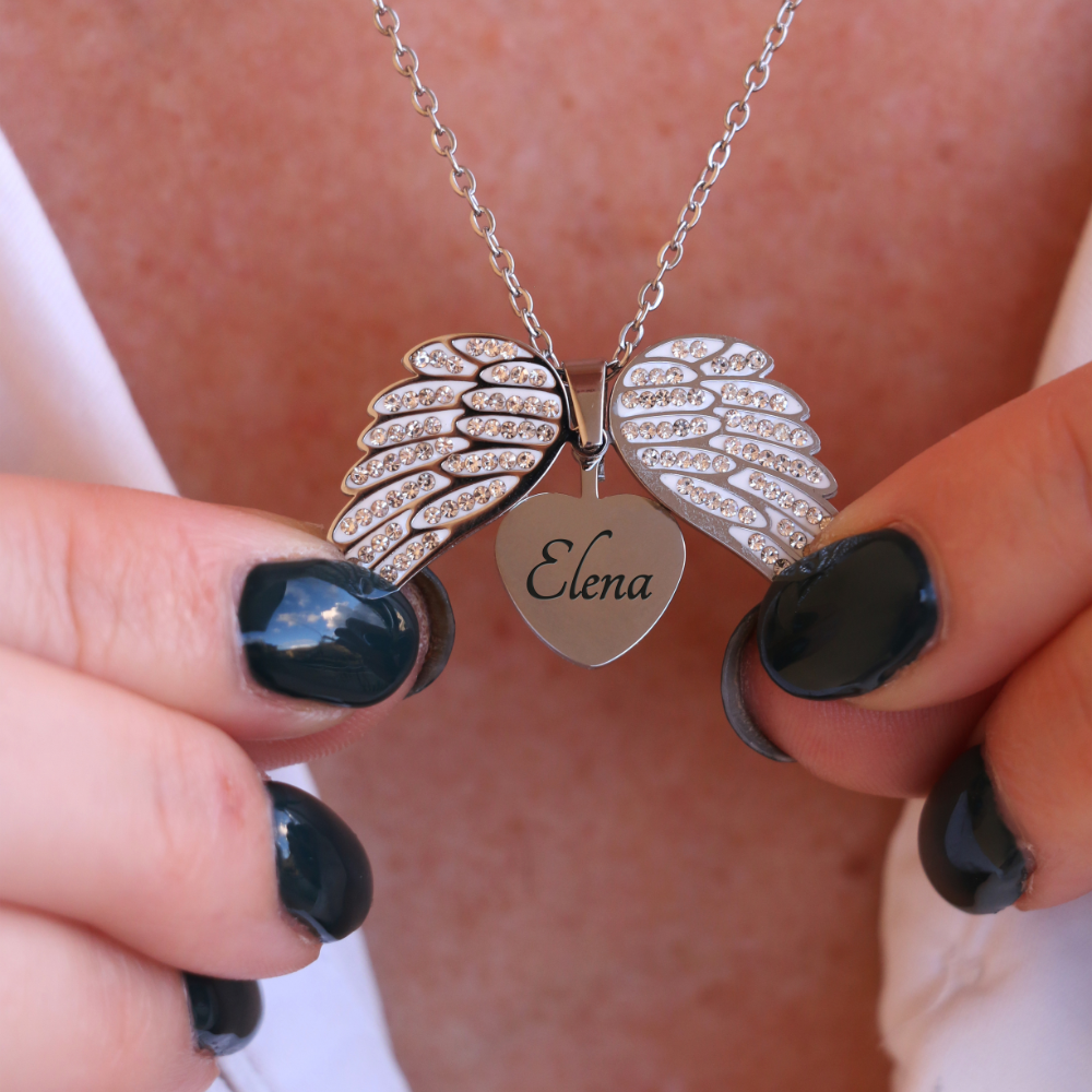 Collana Angelo Mio Con Incisione Personalizzata