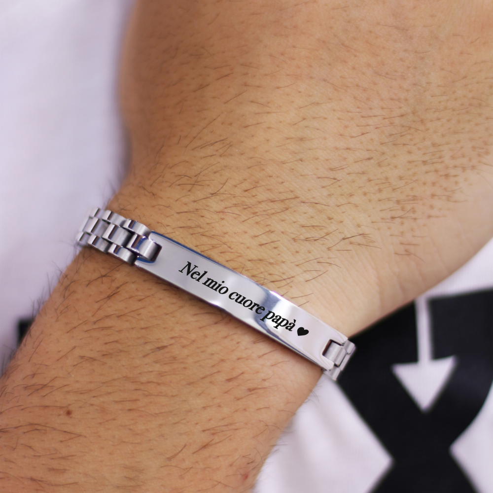 Bracciale Rettangolare Con Incisione Personalizzata