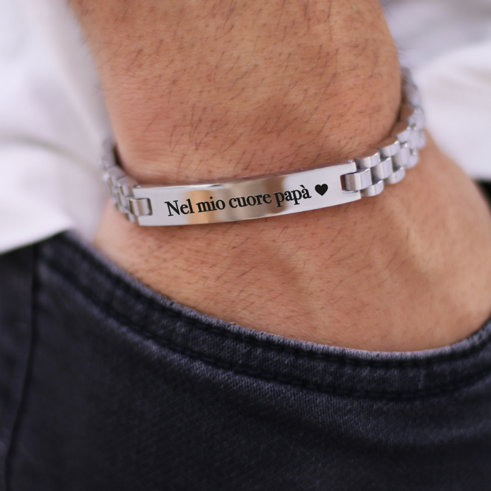 Bracciale Rettangolare Con Incisione Personalizzata