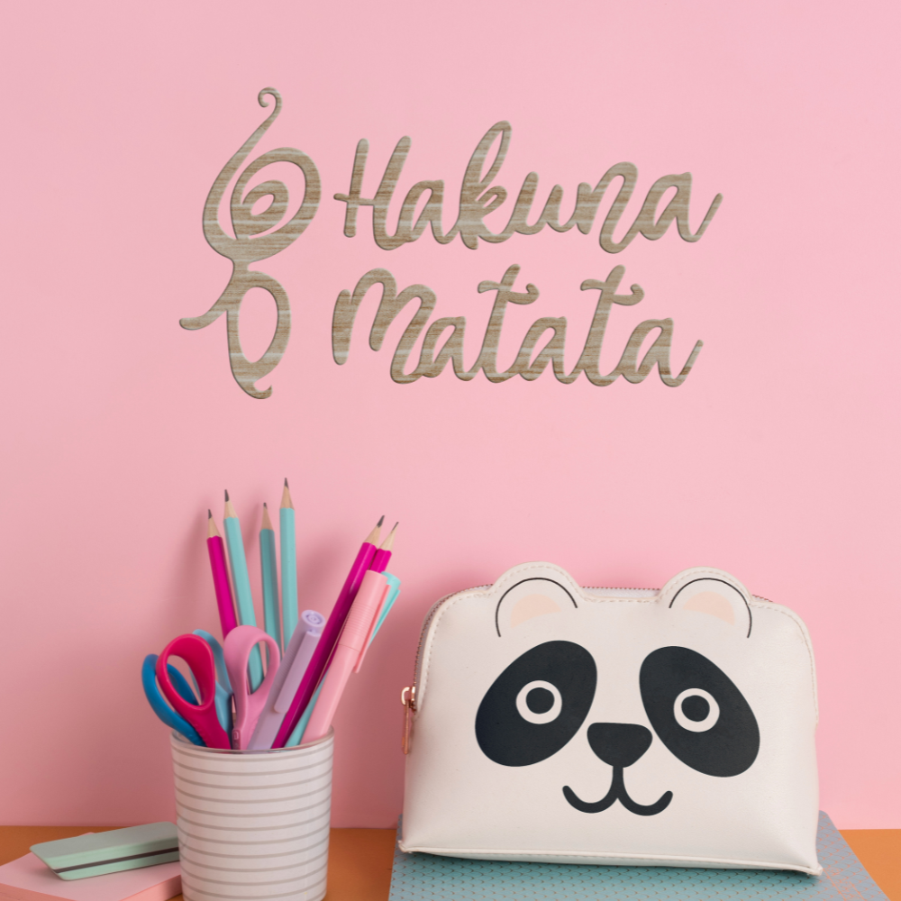 Decoro Frase A Parete Hakuna Matata In Legno