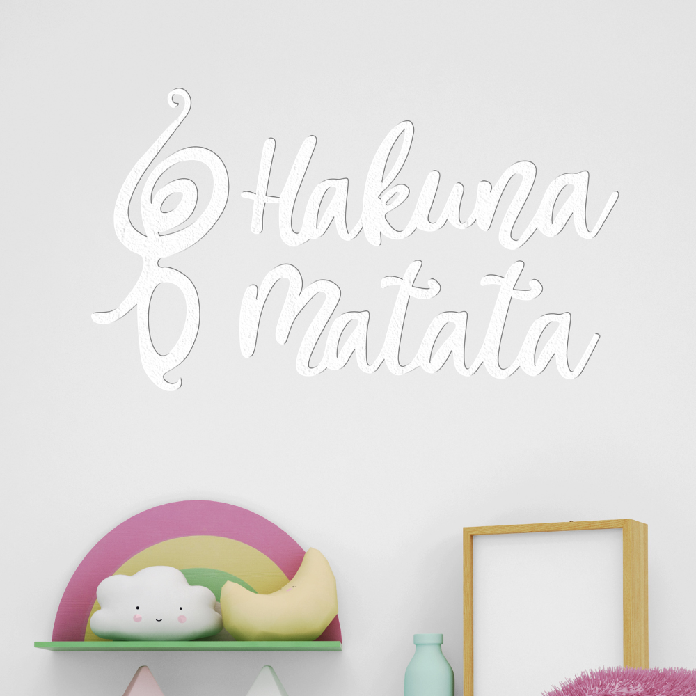 Decoro Frase A Parete Hakuna Matata In Legno