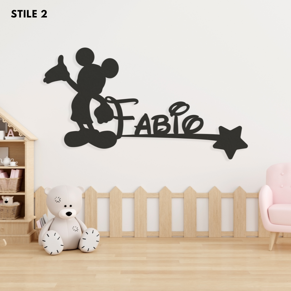 Decoro A Parete Fiabe Nome Personalizzato Bambini